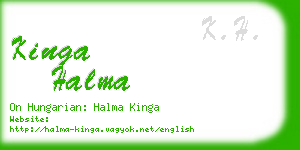 kinga halma business card